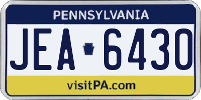 PA license plate JEA6430