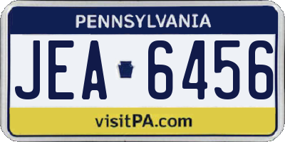 PA license plate JEA6456