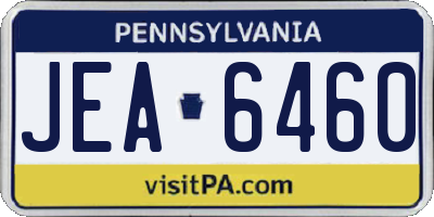 PA license plate JEA6460