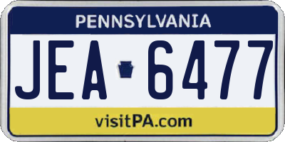 PA license plate JEA6477