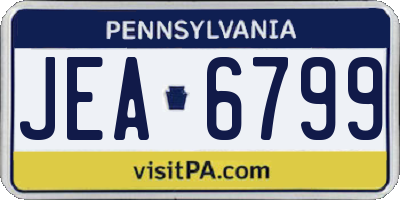 PA license plate JEA6799