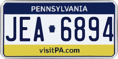 PA license plate JEA6894