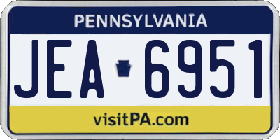 PA license plate JEA6951