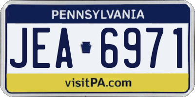 PA license plate JEA6971