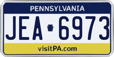 PA license plate JEA6973