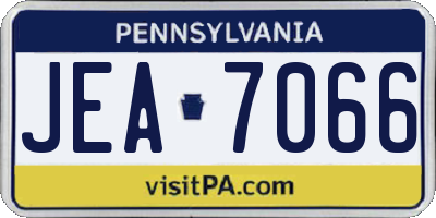 PA license plate JEA7066