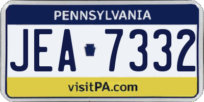 PA license plate JEA7332