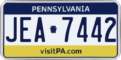 PA license plate JEA7442