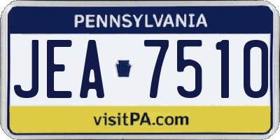 PA license plate JEA7510