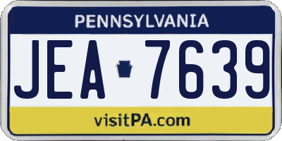 PA license plate JEA7639