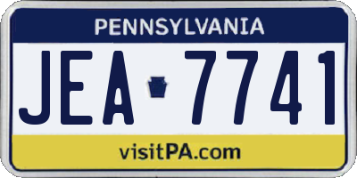 PA license plate JEA7741