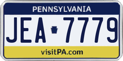 PA license plate JEA7779
