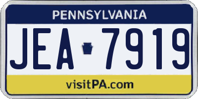 PA license plate JEA7919
