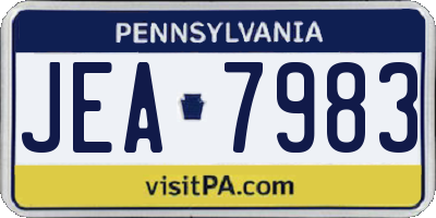 PA license plate JEA7983