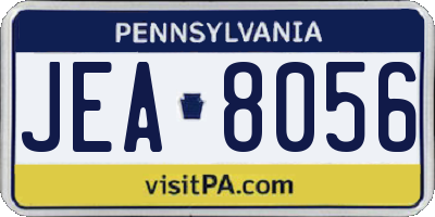 PA license plate JEA8056
