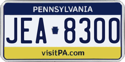 PA license plate JEA8300
