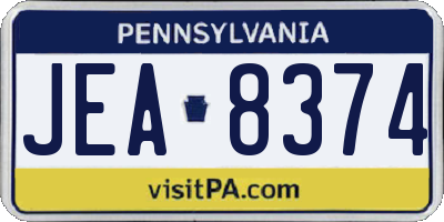 PA license plate JEA8374
