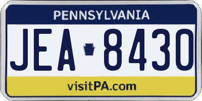 PA license plate JEA8430