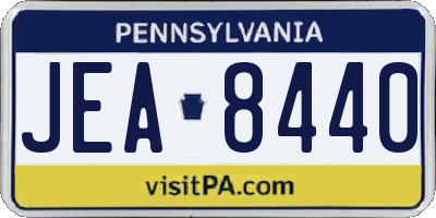 PA license plate JEA8440