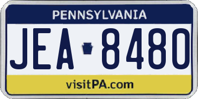 PA license plate JEA8480