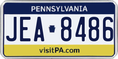 PA license plate JEA8486