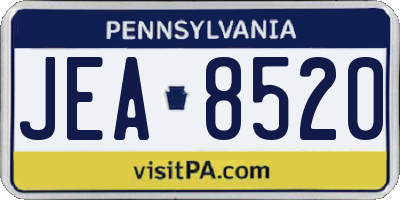 PA license plate JEA8520