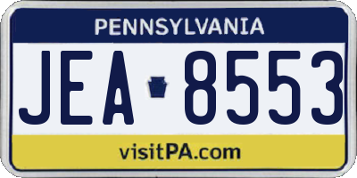 PA license plate JEA8553
