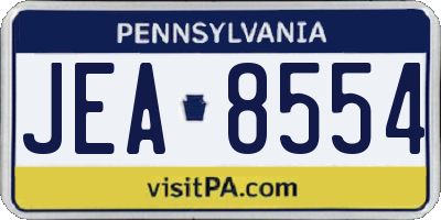 PA license plate JEA8554