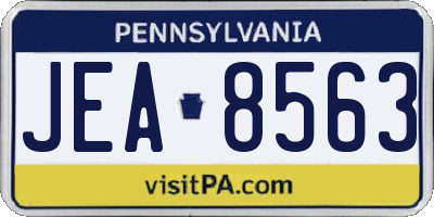 PA license plate JEA8563