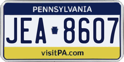 PA license plate JEA8607
