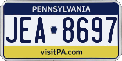 PA license plate JEA8697