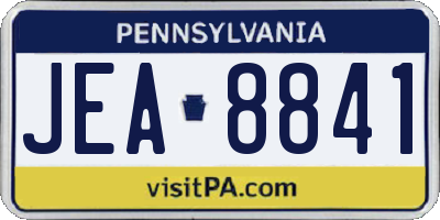 PA license plate JEA8841