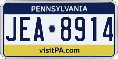 PA license plate JEA8914