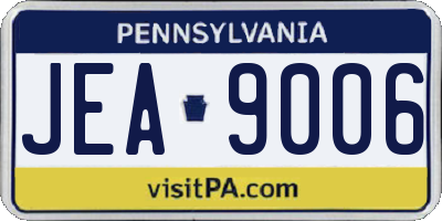 PA license plate JEA9006