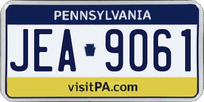 PA license plate JEA9061
