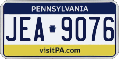 PA license plate JEA9076