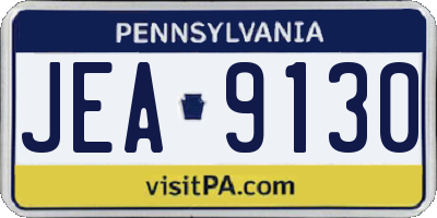 PA license plate JEA9130