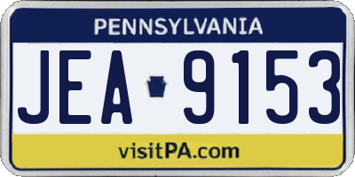 PA license plate JEA9153