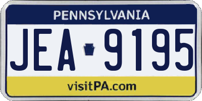 PA license plate JEA9195