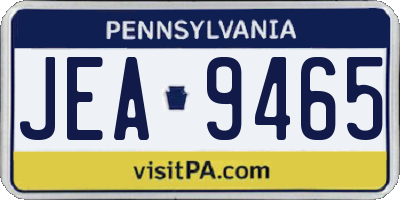 PA license plate JEA9465
