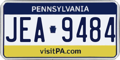 PA license plate JEA9484
