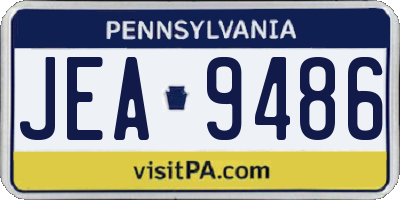 PA license plate JEA9486