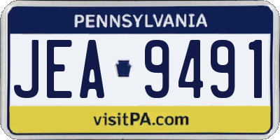 PA license plate JEA9491