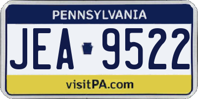 PA license plate JEA9522