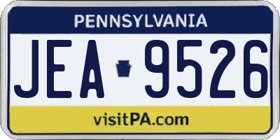 PA license plate JEA9526