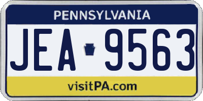 PA license plate JEA9563
