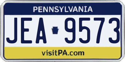 PA license plate JEA9573