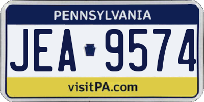 PA license plate JEA9574