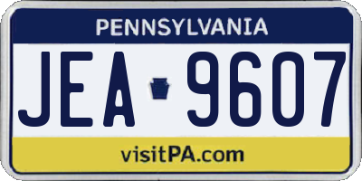 PA license plate JEA9607