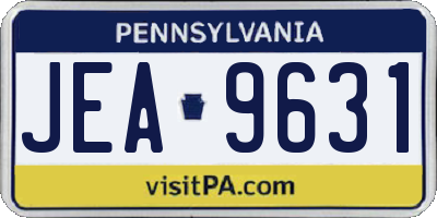 PA license plate JEA9631